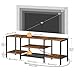 HOOBRO TV Stand with Power Outlets to 65 Inches, TV Console Table with Open Storage Shelves, Industrial Media Entertainment Center for Living Room Bedroom, Rustic Brown and Black BF40DS01