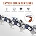 SAVIOR 2-pack Sägeketten mit 35 cm Kettensägen Schwert & Schwertschutz, Ersatzkette 3/8"LP 1,3 mm 50 TG, Kompatibel mit Stihl MS180 MS181 MS210 MS230 MS231 und mehr