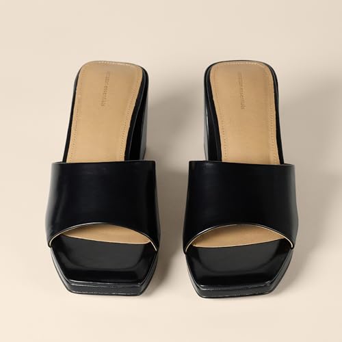 Image of Amazon Essentials Women's Platform Block Heel Mule Sandals
