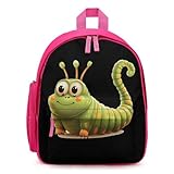 Very Hungry Caterpillar Cute Printed Backpack Lightweight Shoulder Bag Travel Daypack for Camping Picnic Pink-style