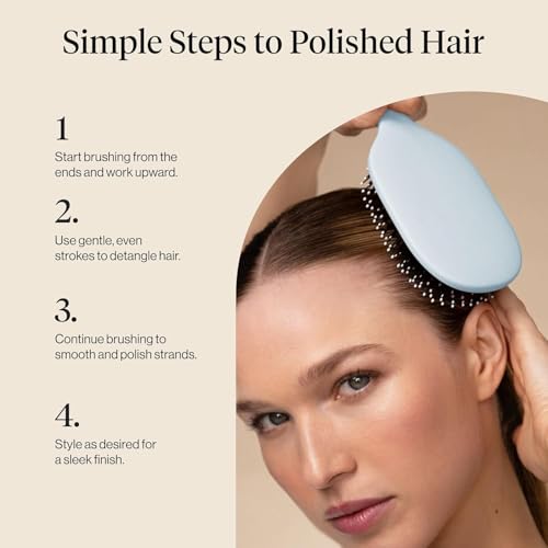 Kitsch Smooth & Polish Hair Brushes For Women and Men - Haze Blue by Kitsch - Used condition - Image 6