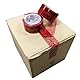 TamperSeals Group - 1 Rolle 100% Total Transfer Manipulationssicheres Sicherheits Klebeband (5,0 cm x 55 Yards x 2 mil, Nicht Zerbrechen Caution/VoidOpen, Rot)