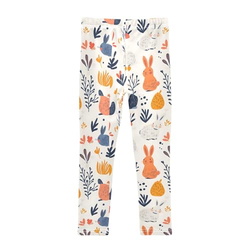 Rabbit Cute Colored Girls Leggings Athletic Pants Tights Stretch Bottom2