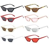 GONOVO 8 Paare Frauen-Weinlese Kleine Katzenaugen-Sonnenbrille Brillen Brillen