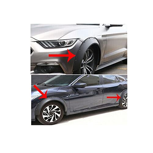 Featur Universal Car Fender Flares 4 Piece Yet Durable Polyurethane Body Kits Extra Wide Body Wheel Arches #TOP2