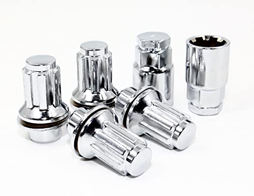 Set Of 4 14X1.5 Veritek Oem Style Factory Replacement Chrome Lug Nut Wheel Locks W/ 2 Keys For Toyota Sequoia Landcruiser Tundra Lexus Lx #TOP4