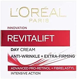L'Oreal Paris Revitalift Anti-Ageing + Firming Pro Retinol Day Cream, Anti Wrinkle Face Cream 50 ml