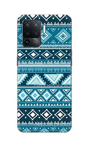 Image of PRINTFIDAA Coloured Tribal Pattern Hard Back Cover for Oppo F19 Pro Back Cover -(P6) KAT1008