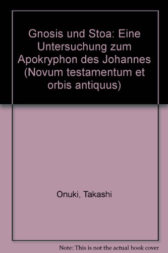 Gnosis Und Stoa [German] 3727806060 Book Cover