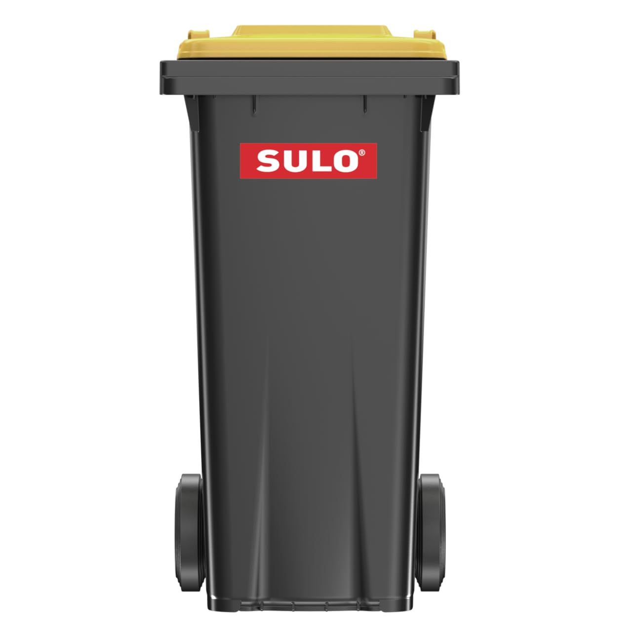 120 L Sulo Mülltonne, Farbe grau, Deckel gelb