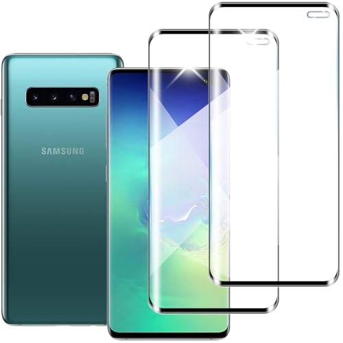 skoxno (2 Pack) Screen Protector for Samsung Galaxy S10 Plus 3D Curved Full Coverage Bubble Free Anti-Scratch HD Clear Shield Film