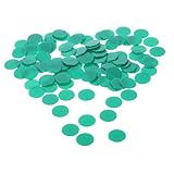 Mikinona 100 Stück Bingo Chips aus Transparentem Kunststoff Doppelseitig Farbiges Zählspiel zubehör für Bingo Spiele Mathe lernchips Party Spielkarten