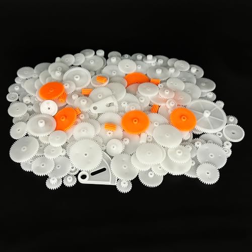 272PCS Toy Plastic Gear Toy DIY Gear Kit for RC Car Truck Robot Boat DIY Model Toy Electric Motor Gear Replace Parts (272)