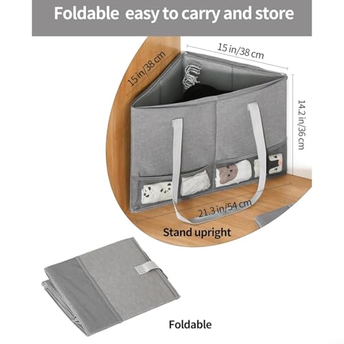 Panier de rangement triangulaire linge de maison coffre d'angle pliable - 3