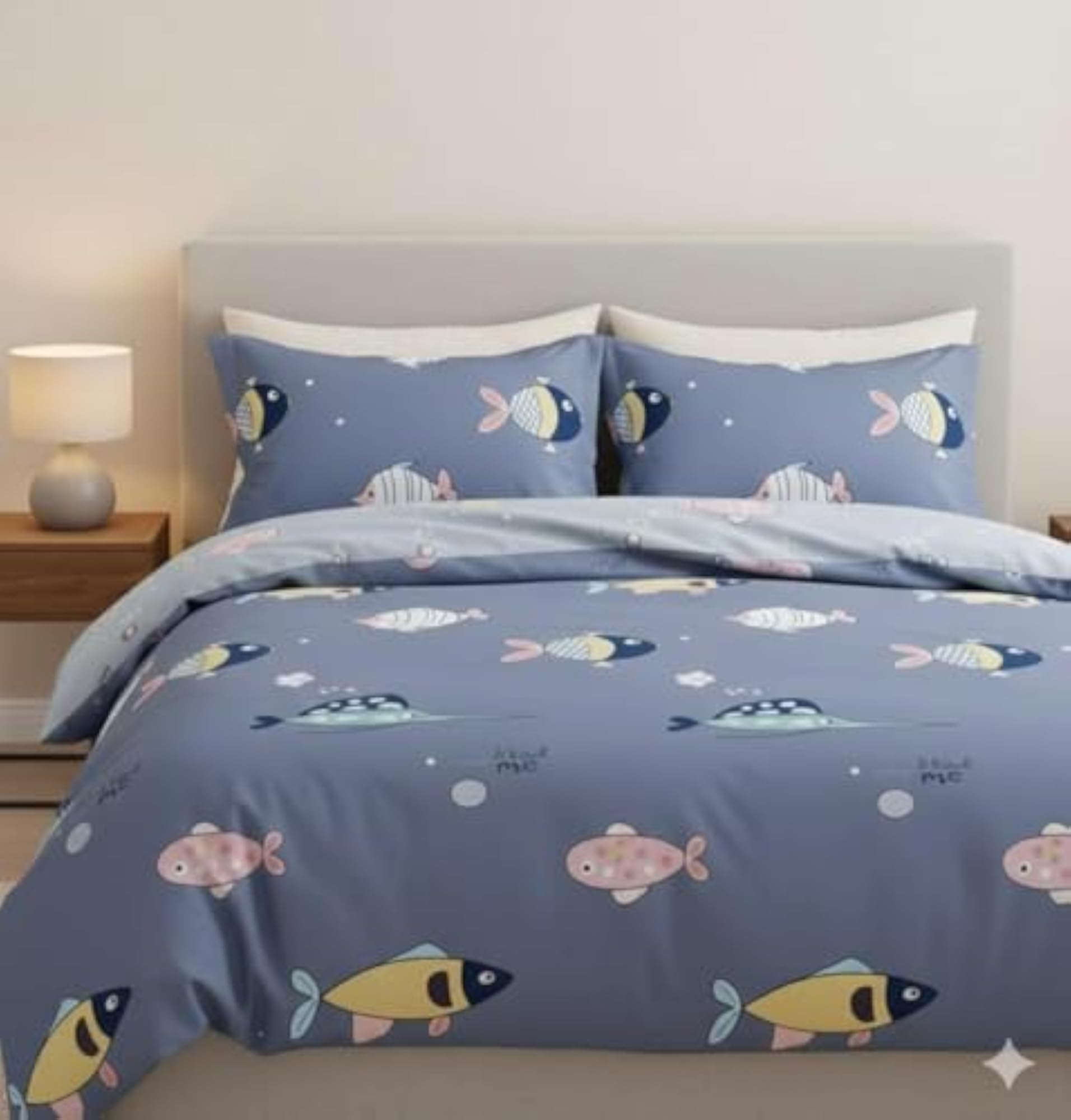Super Soft Glace Cotton King Size Kids AC Comforter Set, 4 Pc