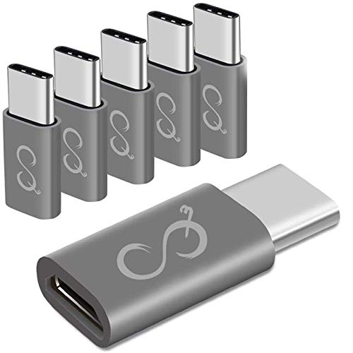 MEYUEWAL micro USB a USB C adattatori, converte tipo C femmina a micro USB maschio convertitore di dati per Android Samsung Galaxy S7 S6 Edge note 5 LG G4 Nexus 5/6 più (6PACK)