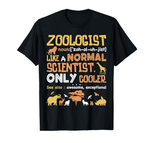 Zoologist Definition Funny Zoologist Science Animal Lover T-Shirt