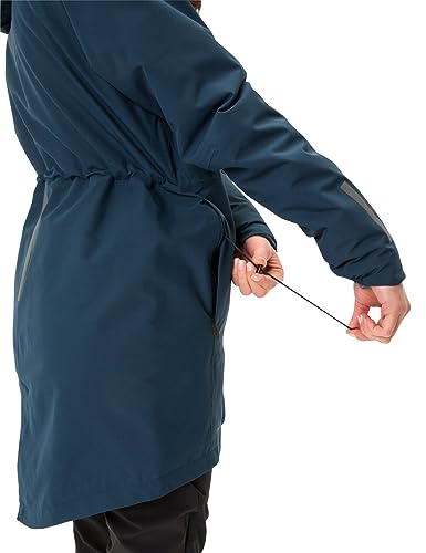 VAUDE Cyclist II gefütterter Parka für Damen – Gefütterter Wintermantel fürs Radfahren, wasserdichte & atmungsaktive Damen Winterjacke mit 2-Wege-Reißverschluss – ideal für den Winter