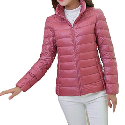 Chiusura: zip YAOTT Donna Giacche di Piumino Ultraleggeri Slim Trapuntato Giubbotto Inverno Caldo Cappotto Corto Pink L
