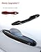 CKE Upgraded Snap-on Door Handle Protectors Compatible with Toyota Camry 2025-2018 for Corolla Corolla Cross Venza Avalon Pruis Accessories Car Exterior Door Handle Cover Trims -Carbon Fiber Style