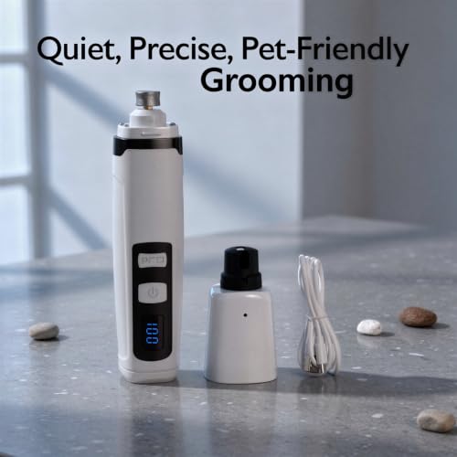 Molinillo de uñas para mascotas Chewtoyo cortador eléctrico con pantalla LCD y 3 puertos 5