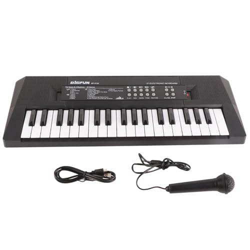 Piano Electrico, Teclado eléctrico Teclado musical electrónico portátil de 37 teclas con función de grabación de micrófono para niños que aprenden