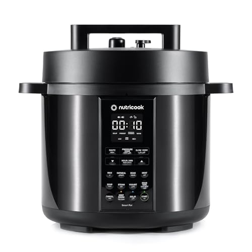 Nutricook Smart Pot 2 8 Liters 9 In 1 Electric Pressure Cooker Steamer Sauté Pot Yogurt Maker & More 12 Programs With New Lid Two Years Warranty