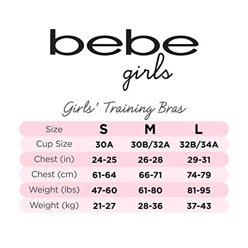 Bebe Girl's Seamless Training Cami Sports Bra (8 Pack), Size Large, Soft Pink/Heather Grey/White/Black #TOP5