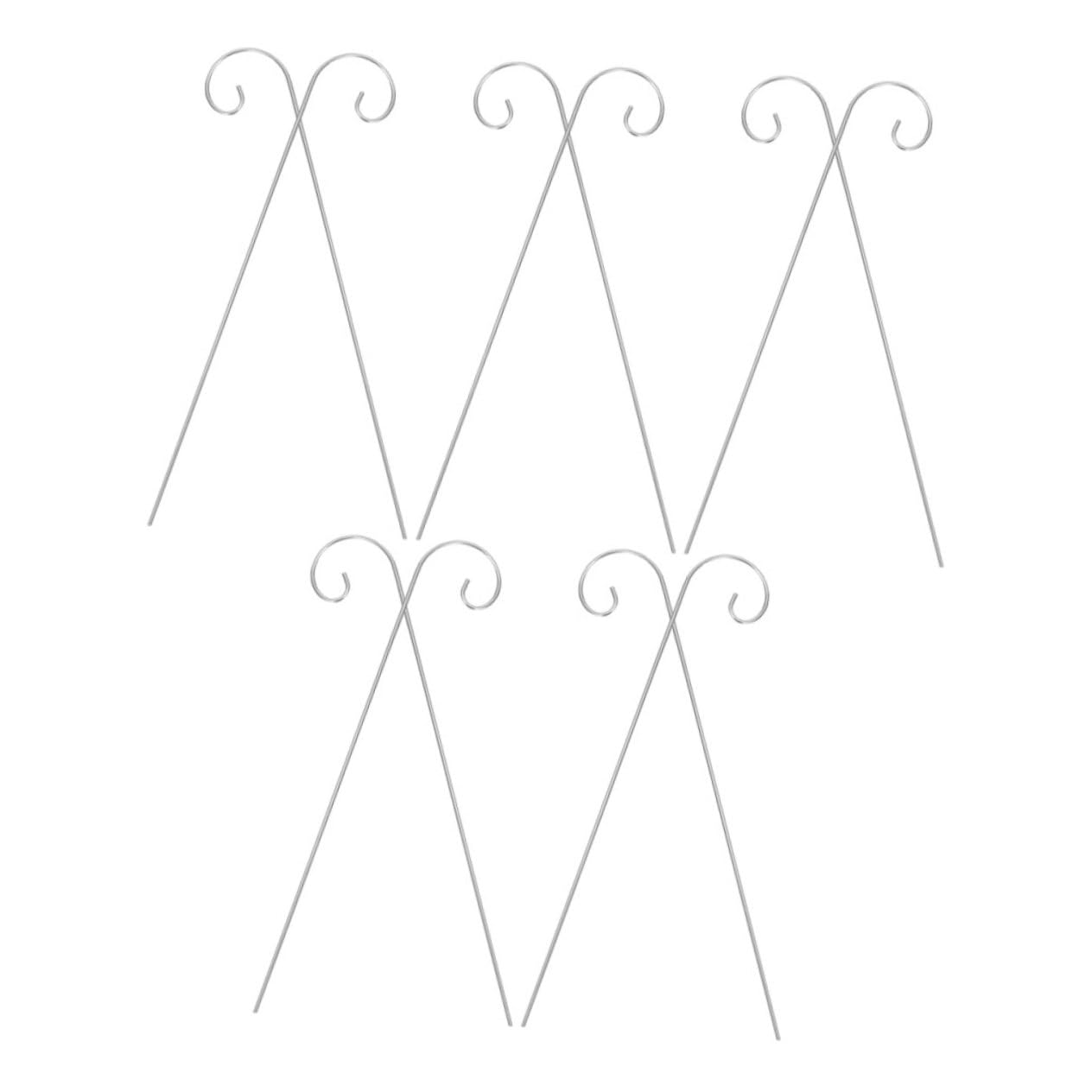 MERRYHAPY Adjustable Garden Poles: 10pcs Metal Shepherd Hooks Flower Basket Hooks Flag Holder Stand Hummingbird Feeder Stand Bird Feeder Pole
