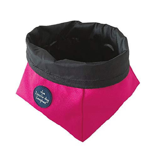 Little Dog Laughed Pet Travel Bowl - Pink - Image 3