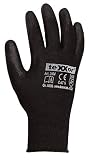 (12 Paar) teXXor Handschuhe Strickhandschuhe POLYURETHAN BESCHICHTET 12 x schwarz/schwarz M