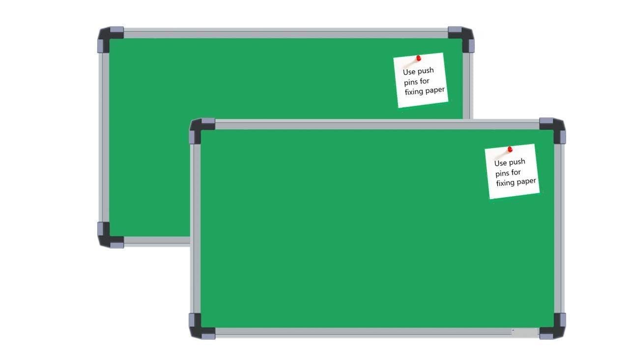 Tiger Series 3x2 feet Notice Pin-up Board, Pushpin/Bulletin Board with Aluminum Frame Finishing for School, College, Office, Home etc. (Green, Pack of 1)-image-25