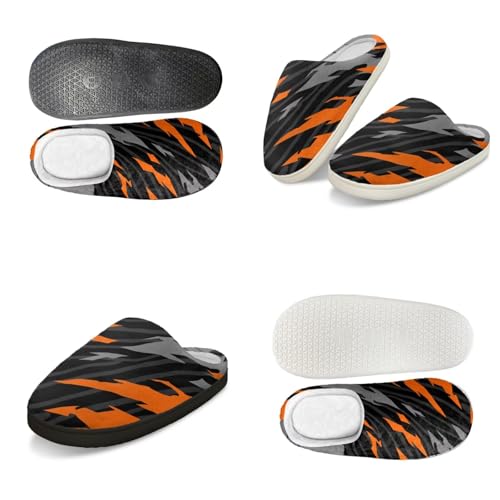 Men's Women's Non-slip Slippers, Flannel Warm Soft Cozy Slippers, House Bedroom Indoor/Outdoor Warm Shoes, Size 2-123