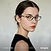 resjok Blue Light Glasses for Woman - Fashion Small Oval Frame Blue Light Blocking Glasses, Anti Eyestrain Eyeglasses (DarkTortoise)