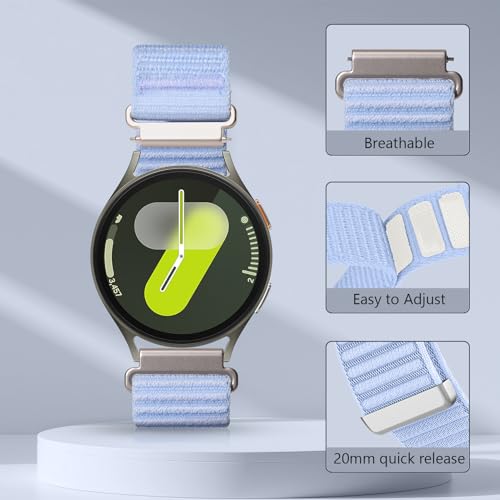 Image of 20mm Nylon Band for Samsung Galaxy Watch 7 /6 /5 /4 /FE 40mm 44mm /Classic 47mm