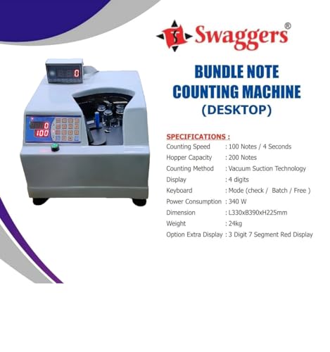 Image of swaggers Heavy Duty Bundle Note Counting Machine- Desktop Model