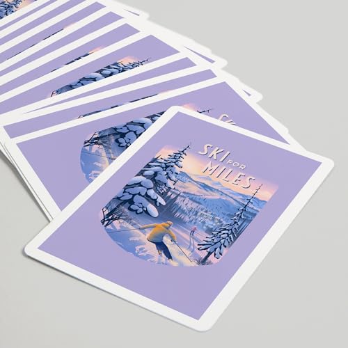 Lantern Press Ski for Miles, 52 cartas póker para adultos miniatura 5