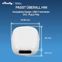 The Pill by Shelly - WLAN- und Bluetooth-Gerät das mit Verschiedenen Sensoren Verbunden Werden Kann, USB-C, Temperatur, Luftfeuchtigkeit, Überwachung, Steuerung von DC-Lasten, 3 Ein-/Ausgänge – Ansicht 5