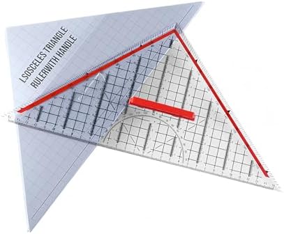 Amazon.com : Multifunctional Triangular Ruler with Removable Handle and ...