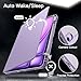 JETech Rotating Case for iPad Air 13-Inch M4/M3/M2 (2026/2025/2024) with Pencil Holder, 360 Degree Rotation Protective Stand Cover Clear Back, Auto Wake/Sleep (Purple)