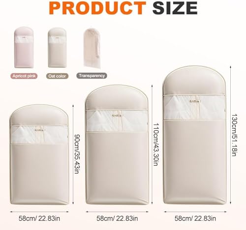 Large Space Saving Hanging Garment Bag with Self Compression Zipper, 2025 Closet Organizers Heavy Duty Garment Bag Winter Coat Storage, Dust Cover Clothes Bags for Down Coat (Gray, XL)2