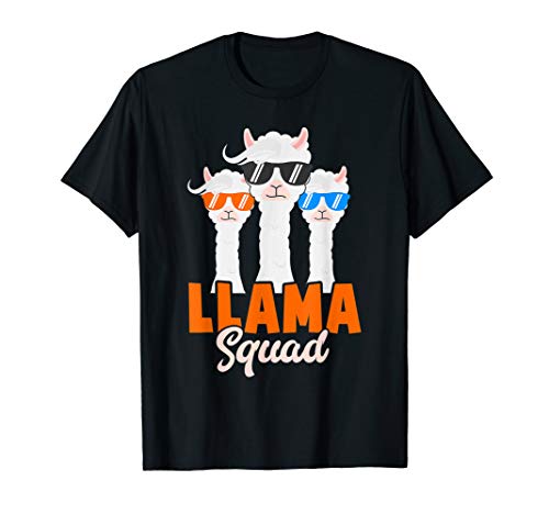 Cute Llama Squad Shirt Retro 80s Style T-shirt T-Shirt