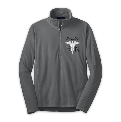 NACRE APPAREL Custom Name Registered RN Nurse Microfleece Jacket Embroidered Women Men Jacket Personalized Fleece Pullover4