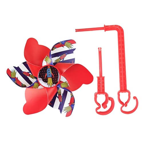 Baoblaze Molinillo de viento para bicicleta infantil, molino de viento para niños, manillar de bicicleta para niños, flor Pinwheel, decoración para todas las bicicletas, scooters, triciclos, ruedas,