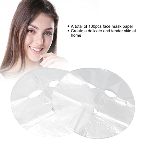 100pcs DIY Facial Mask Preservative Film, Facial Paper Sheet, Disposable Prevent Evaporation Moisture Retention Face Mask Sheet, Transparent Natural Spa Facial Mask Preservative Sheet - Image 6