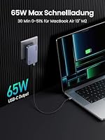 UGREEN Nexode Pro 65W Ladegerät Slim, mit EU/US/UK Stecker,3-Port Charger – Ansicht 3