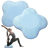 MBHKRRS 2 Pack Yoga Knee Pads Mat Set - Extra Thick Foam Kneeling Pad Cushion for Knees, Elbows, Wrists, Head - Yoga Essentials for Women Men, Non-Slip Pilates, Meditation, Floor Workouts (blue)