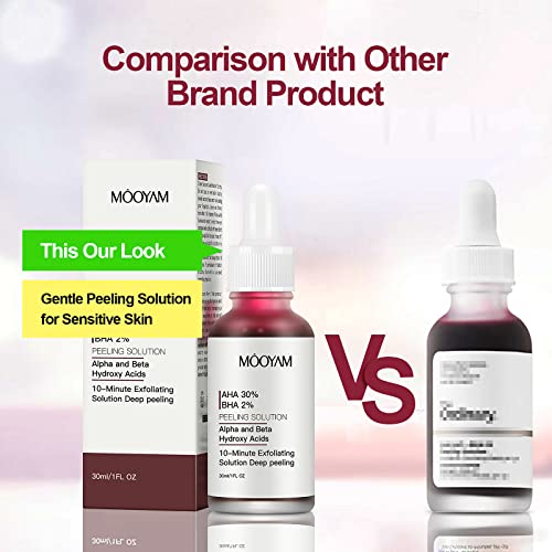 Aha 30% + Bha 2% Peeling Solution, Exfoliating Aha 30% Bha 2% Peeling Solution Anti Acne Serum, Chemical Peel For Face At Home, Bha Aha Mask Red Peel, Bha Liquid Exfoliant For Blemishes Wrinkle-1 Floz #TOP1