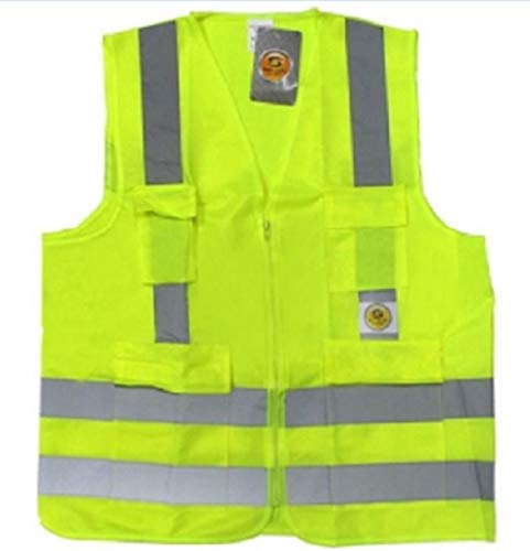 COLETE REFLETIVO AMARELO 4 BOLSOS (GG)