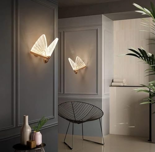 Image of 12 Watt Led Wall Light and Wall scones wall lamp for- Home, Kitchen, Bedside, Bedroom, Living Room, Office, Indoor, Bedside, Mirror Side, Diwali Lighting (Clera Wall Butterfly)